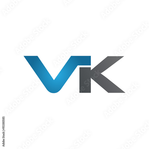 Free Download VK company linked letter logo blue - GFXLoad