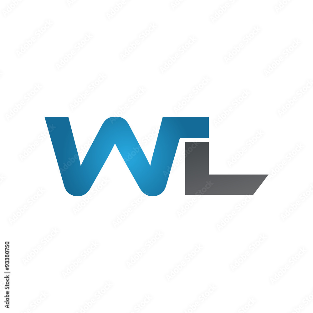 WL company linked letter logo blue WL company linked letter logo blue
