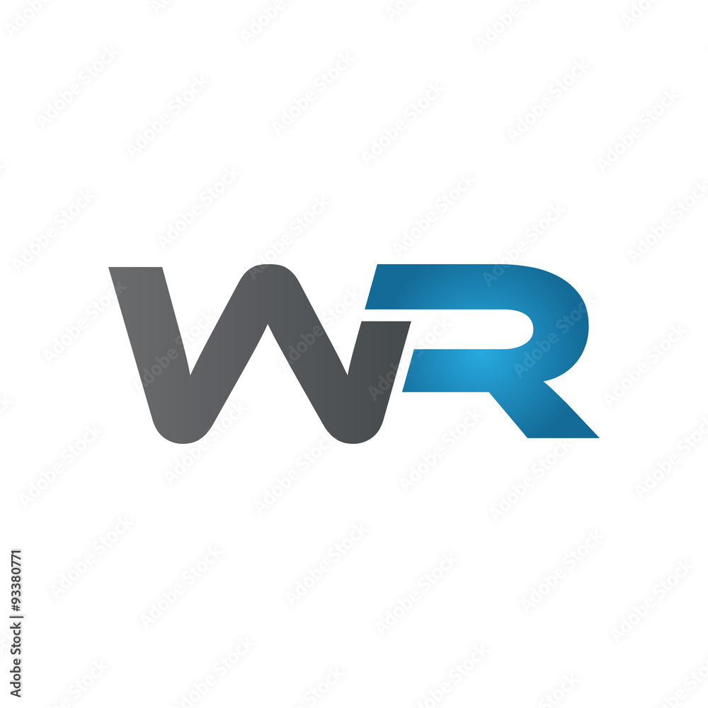 WR company linked letter logo blue WR company linked letter logo blue