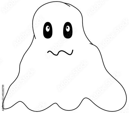 fantasma illustrato su sfondo bianco