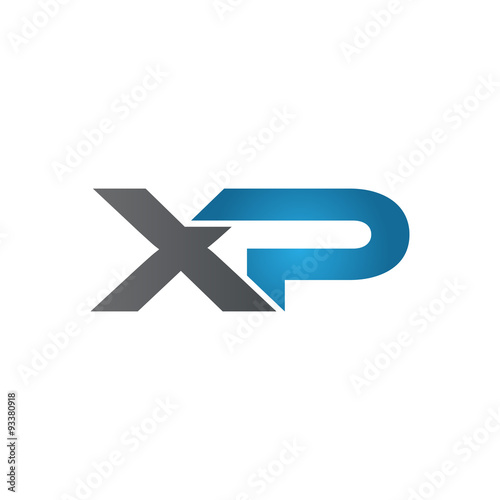 XP company linked letter logo blue