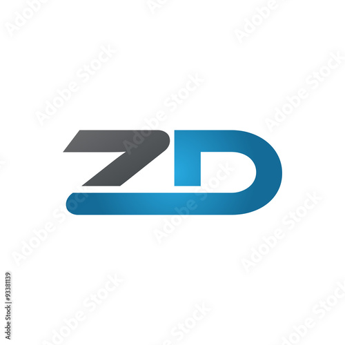 Free Download ZD company linked letter logo blue - GFXLoad