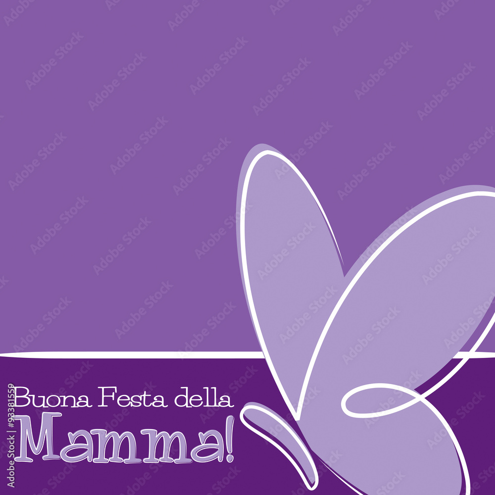 Hand Drawn Italian Happy Mother's Day card in vector format. Hand Drawn Italian Happy Mother's Day card in vector format.