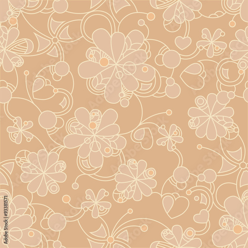 Floral seamless background - pattern for continuous replicate