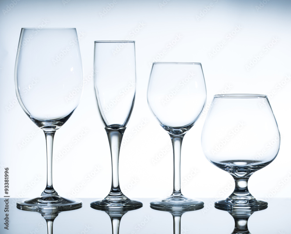 empty wine glasses