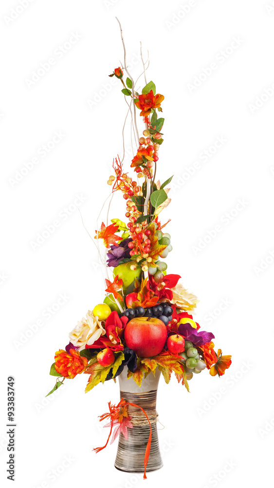 custom made wallpaper toronto digitalComposition from flowers, fruits and vegetables.