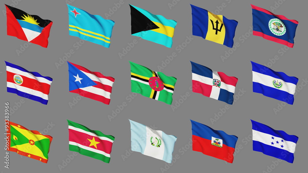 Flags of Central America Countries (part 1 of 2)