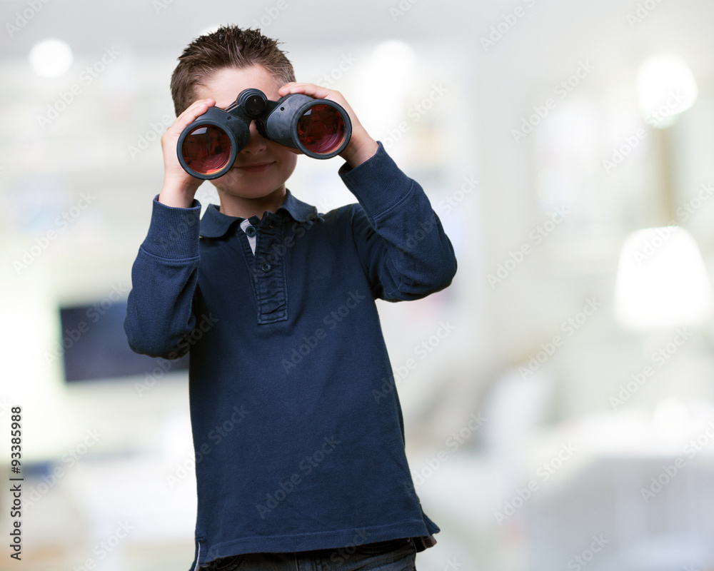 little kid using binoculars little kid using binoculars