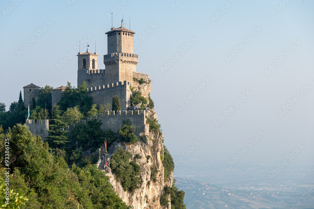 Guaita Tower, view of the castle of the Republic of San Marino, Italy