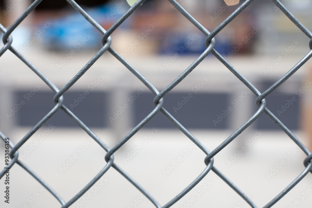 Fototapeta premium Typical hurricane fence background texture