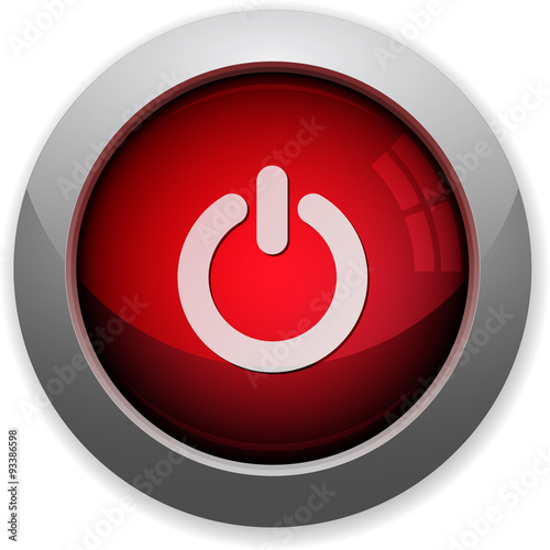 Red power off button