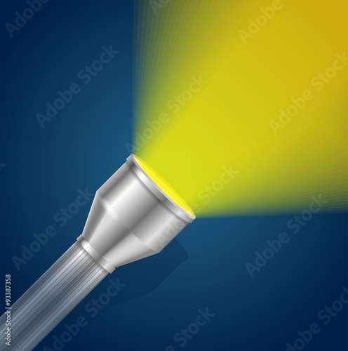 Pocket Torch Light Flashlight. Vector