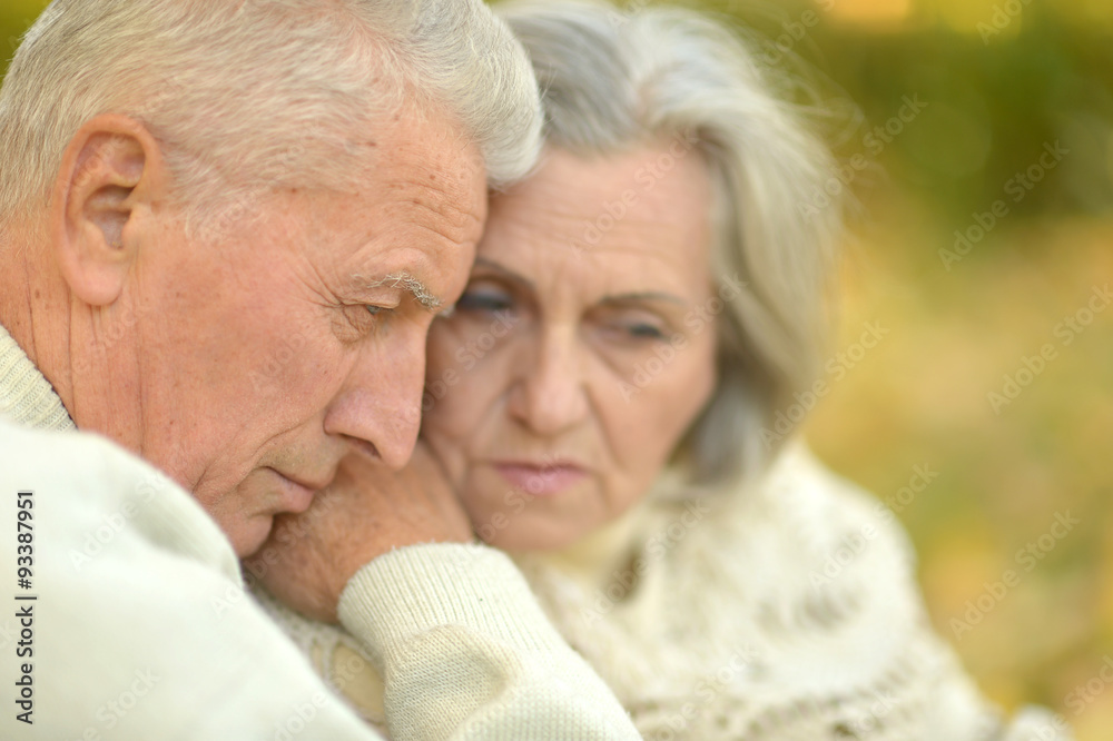 Senior couple in park