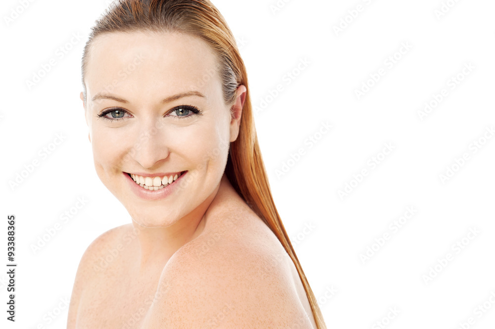 Attractive young lady with a clean skin Attractive young lady with a clean skin