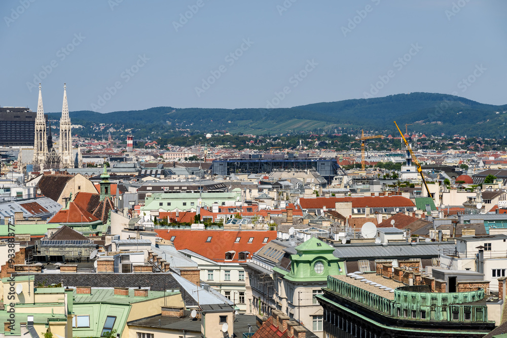 Aerial View Of Vienna City Skyline