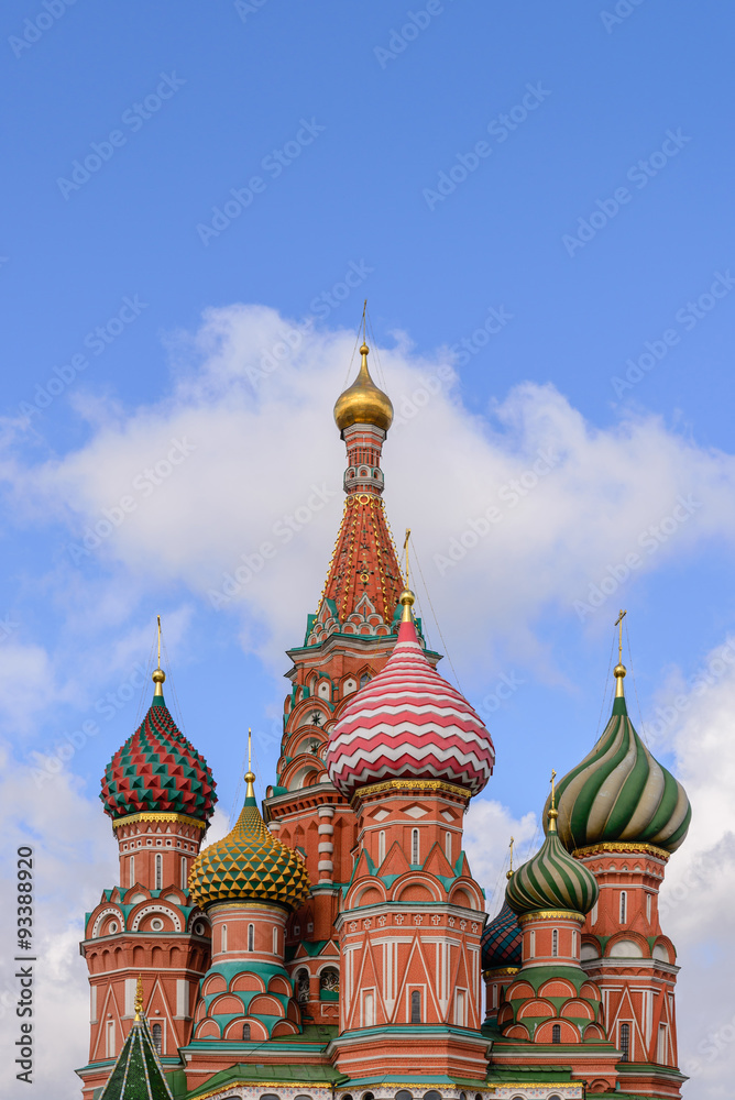 Dome of Saint Basil the great in Moscow
