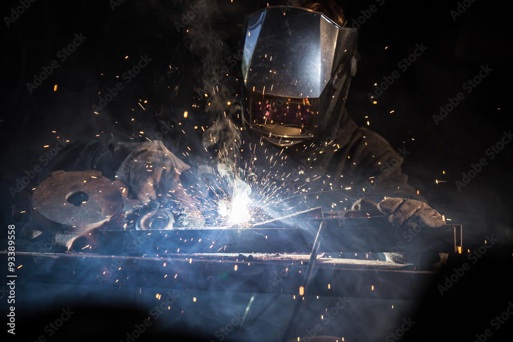 Naklejka premium Welding work.