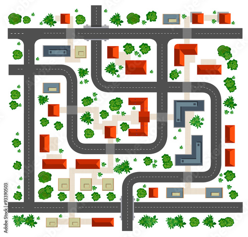 Map top view