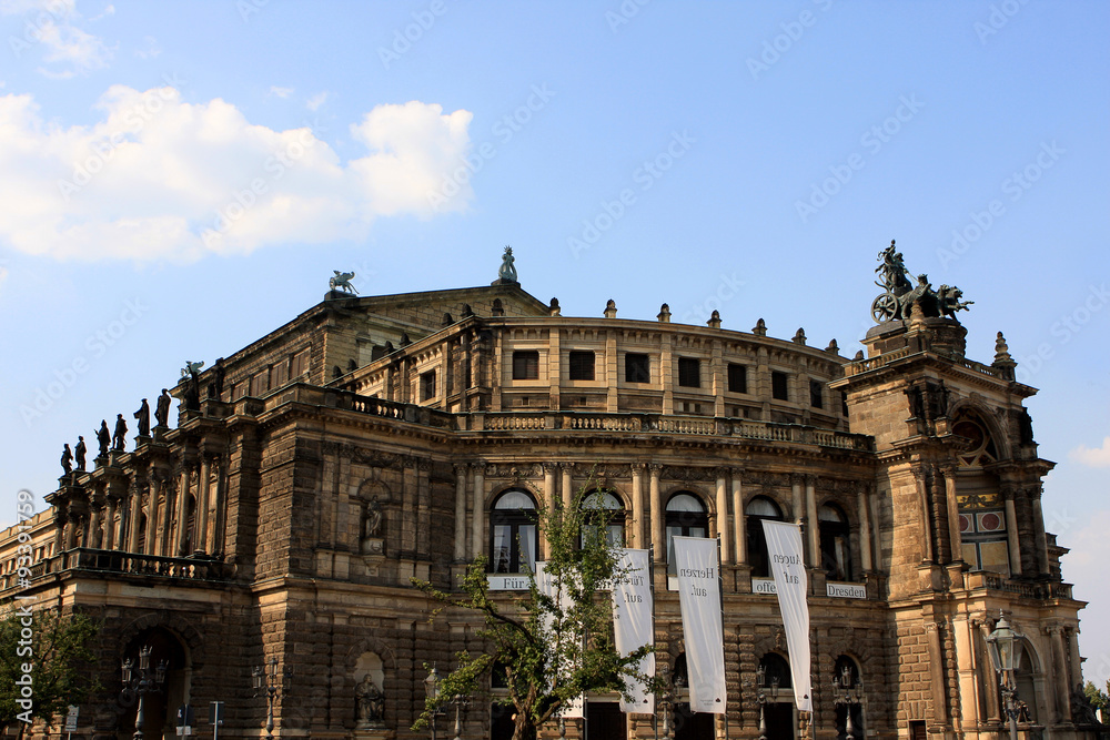 The Semper Opera house of Dresden,  in the historic centre, Germany