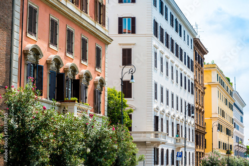 Beautiful street view of old town in Rome, ITALY