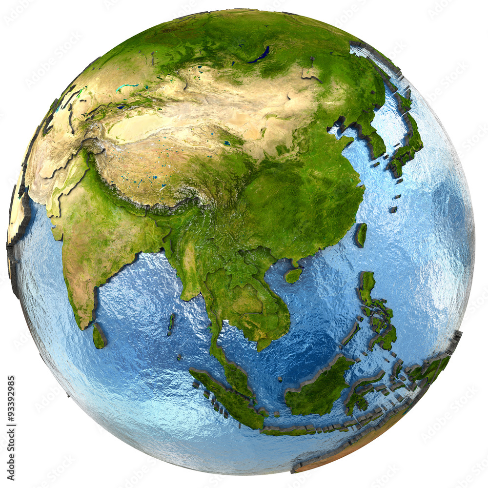 southeast Asia on Earth Stock Illustration | Adobe Stock