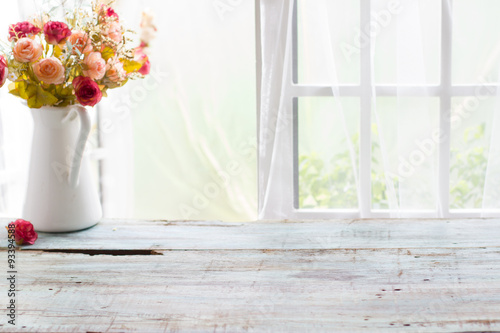 close-up look at wooden with morning bright