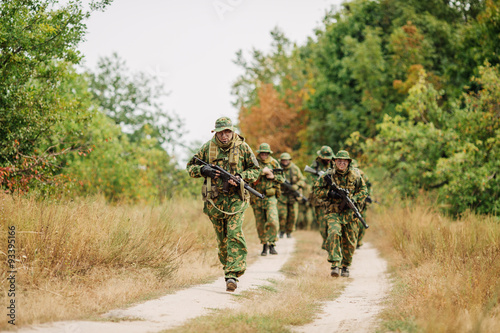 russian special squad engaged in the exploration of the area © kaninstudio