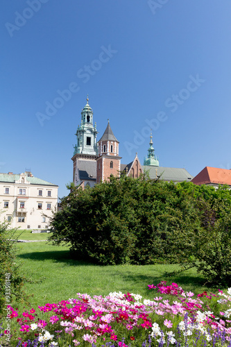 Wawel Cathedral on Wawel hill in old town in Cracow in Poland #93398148
