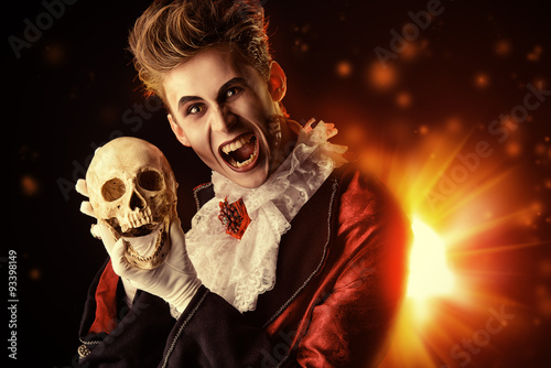 vampire and a skull