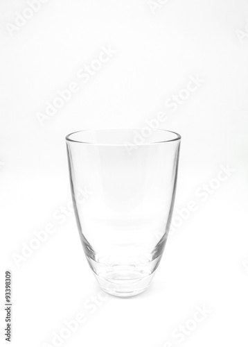 Empty drinking glass cup with white background