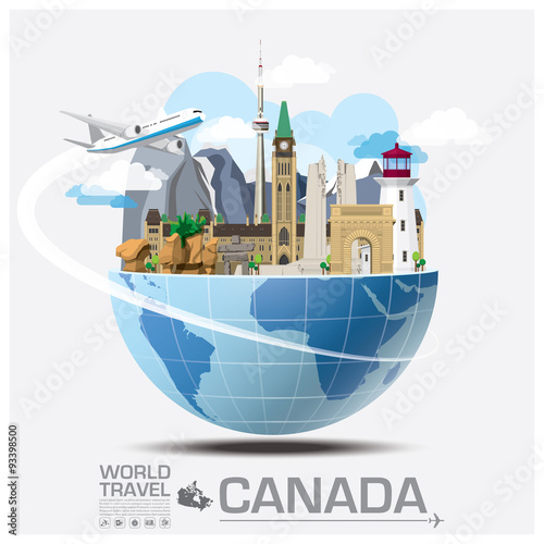 Canada Landmark Global Travel And Journey Infographic
