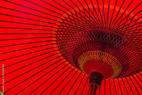 Traditional Japanese red umbrella