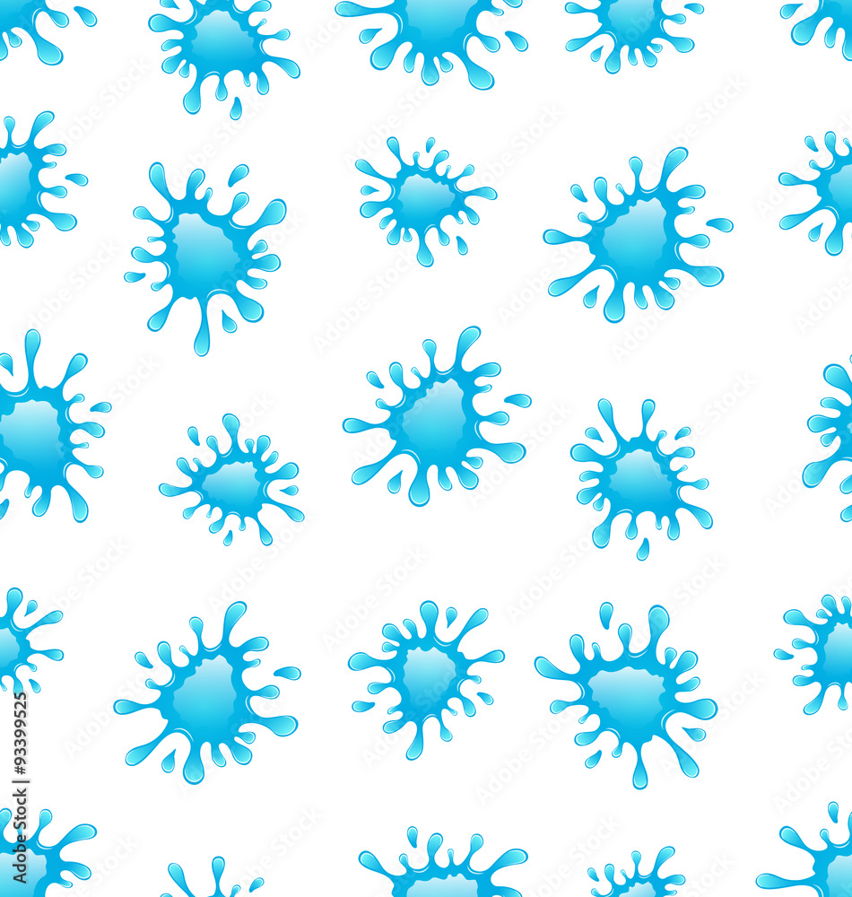 Seamless Background with Water Splashes Seamless Background with Water Splashes