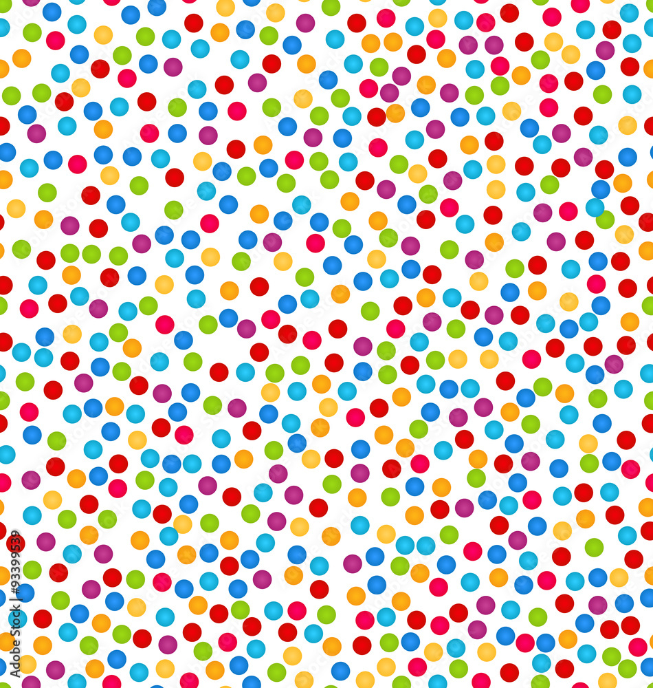 Seamless Pattern with Confetti, Fun Colorful Background Seamless Pattern with Confetti, Fun Colorful Background