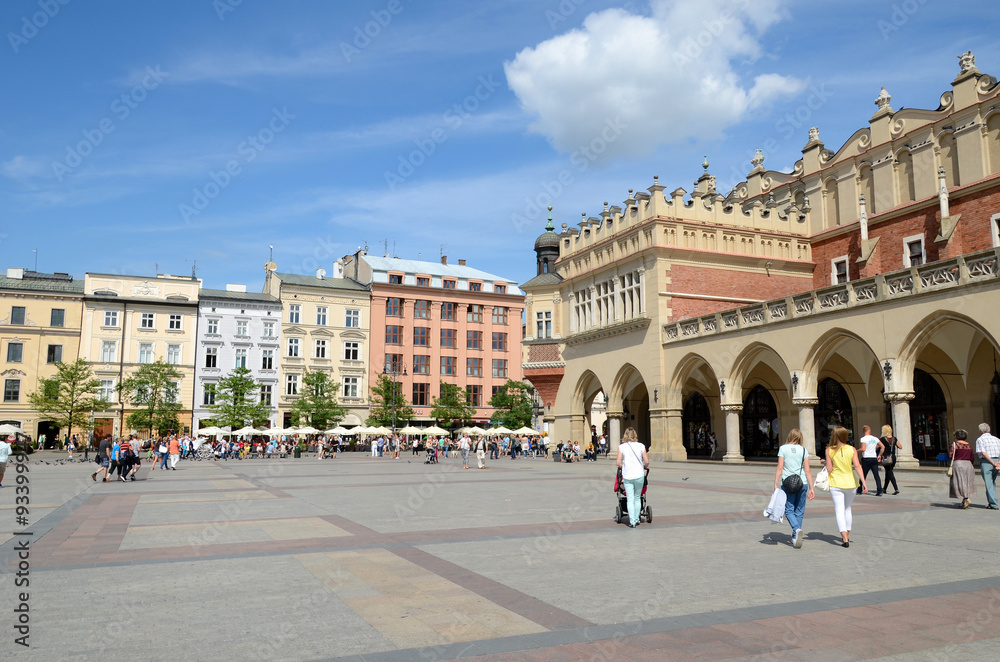 Naklejka premium Cracow in Poland (old city) - Sukiennice
