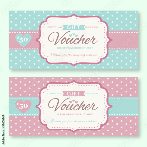 Polka Dot Gift Voucher Template.