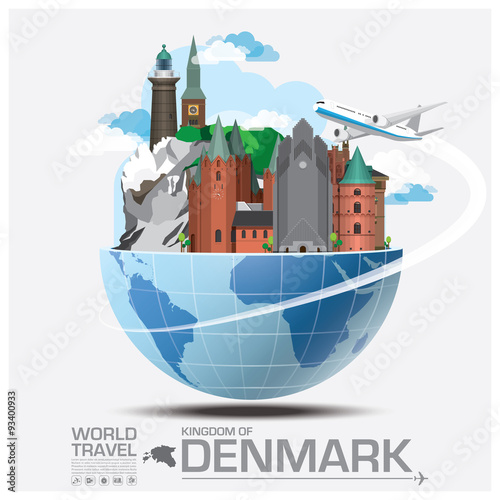 Denmark Landmark Global Travel And Journey Infographic