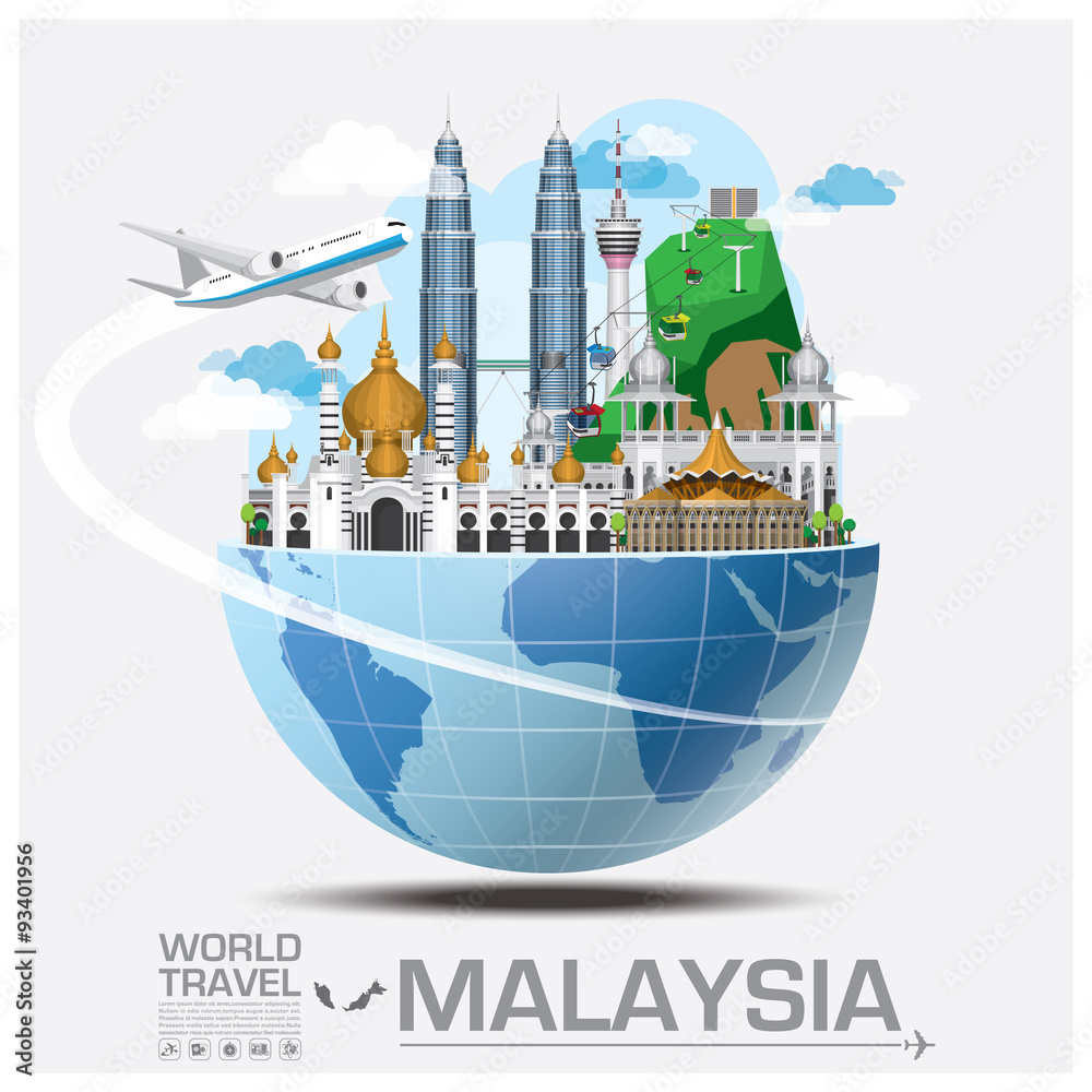 Malaysia Landmark Global Travel And Journey Infographic