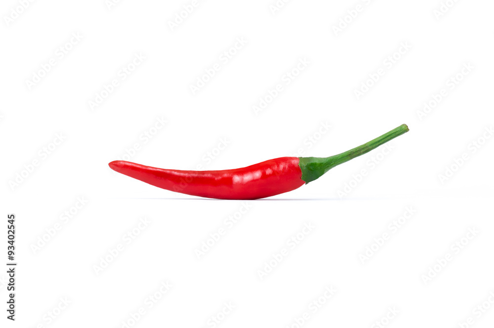 Red chilli on white background Red chilli on white background