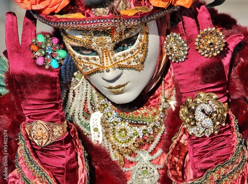 Woman wearing a costume in Venice carnival