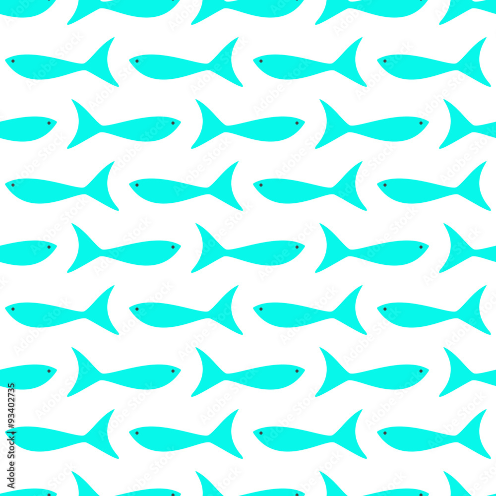 Pattern with celadon fishes