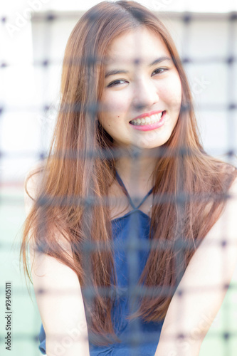 Portrait of thai adult beautiful girl relax and smile. Free Download Portrait of thai adult beautiful girl relax and smile. - GFXLoad
