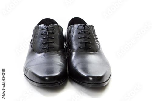 Black leather shoes