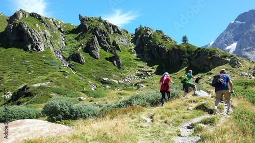 Bild auf Leinwand Wanderung in den Bergen