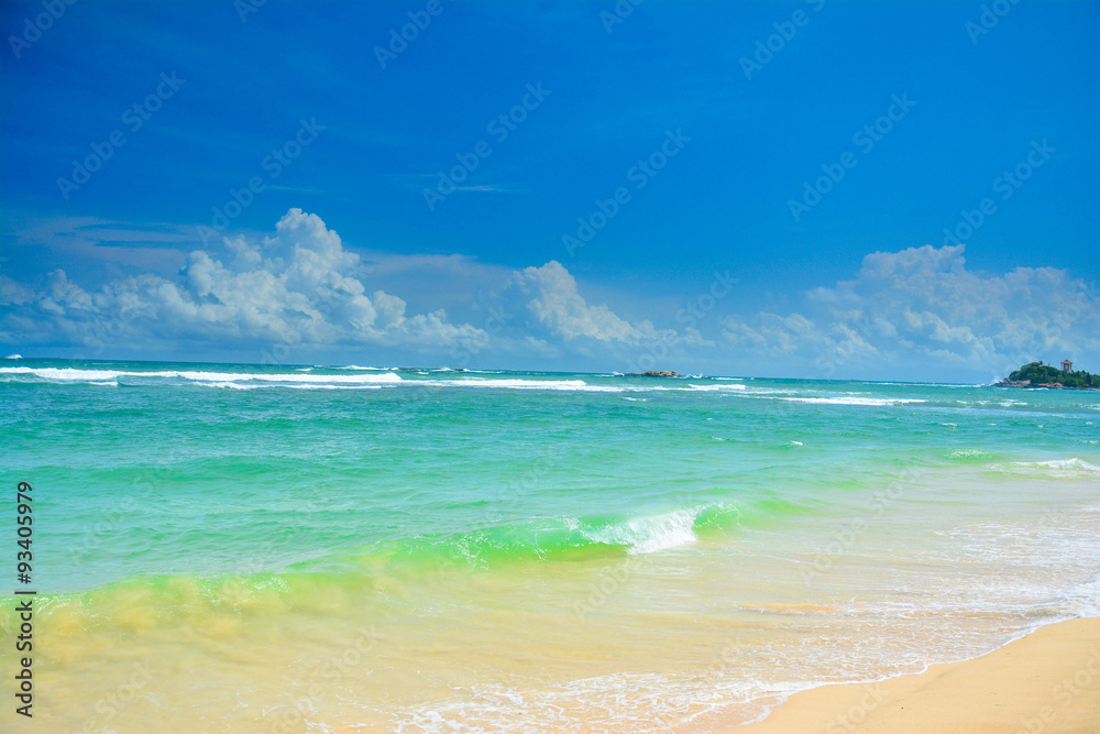 Beautiful tropical beach in southern Sri Lanka