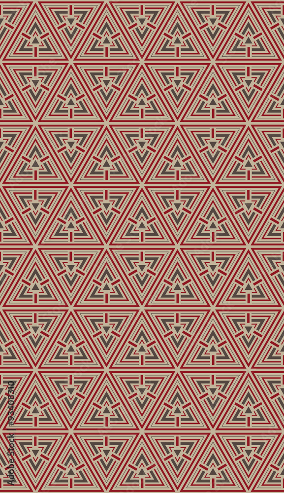 Vertical seamless geometric pattern with triangles
