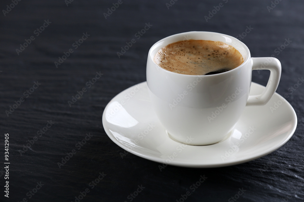 Fototapeta premium Cup of coffee on table close up