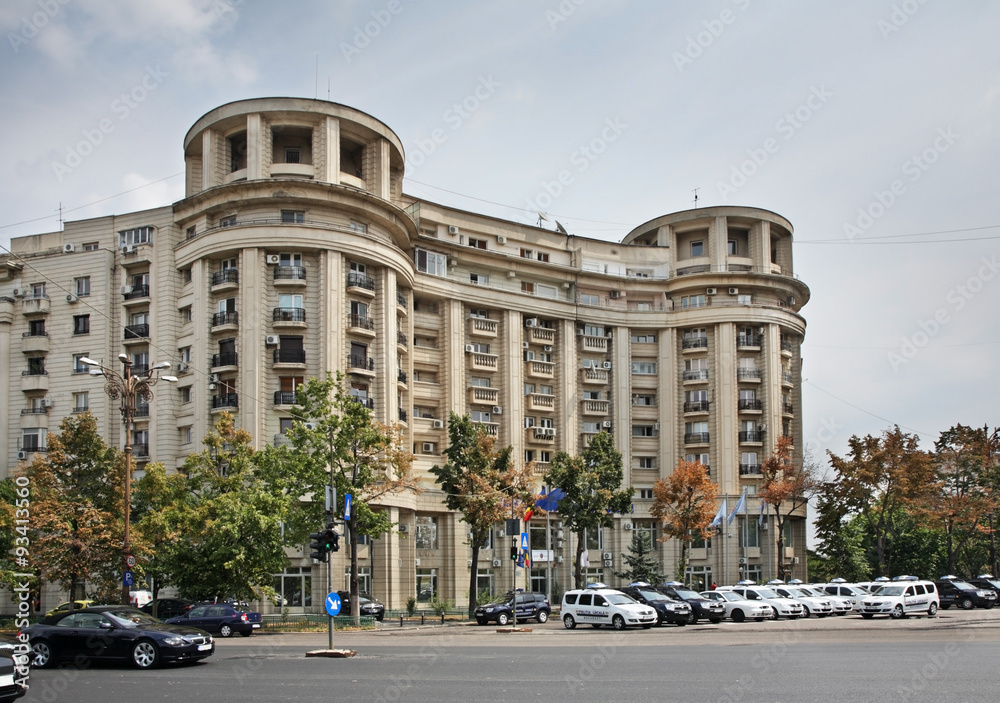 Constitution square in Bucharest. Romania