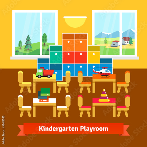 Kindergarten playroom classroom