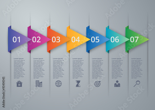 Vector illustration infographics seven options